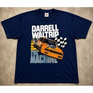 Vintage Darrell Waltrip NASCAR T Shirt Mens L Tide #17 Racing USA Made Cal Cru